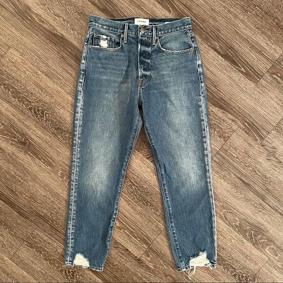 FRAME DENIM Le Original High Rise Rigid Denim Jeans Angeles Sand - Picture 1 of 7